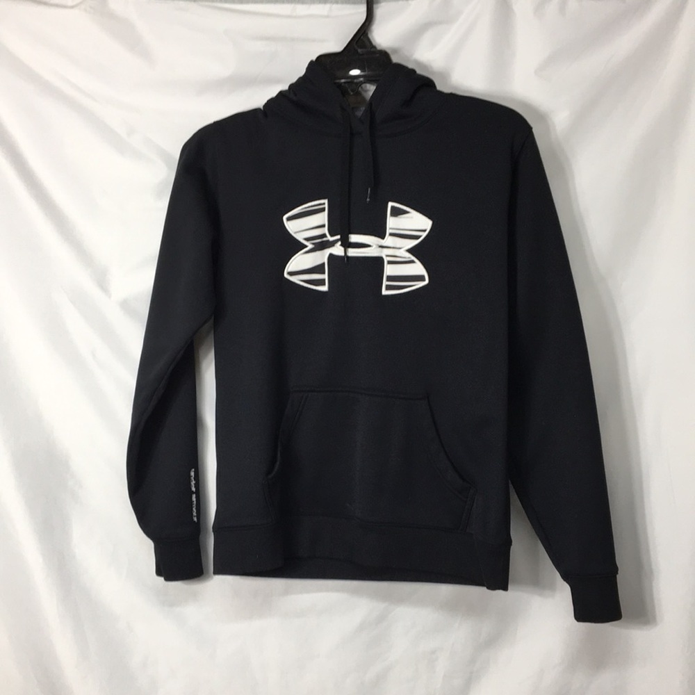Under Armor Women’s Black & White Pullover Sweatshirt Size S Like-NEW Condition